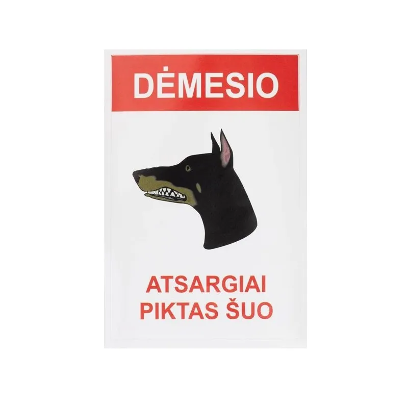 Informācijas zīme. 180x120 mm