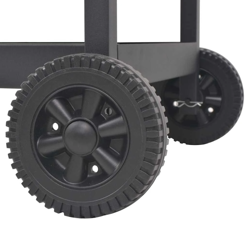 vidaXL kokogļu grils - kūpinātava, ar apakšējo plauktu, melns