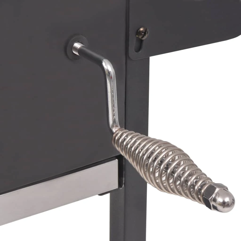 vidaXL kokogļu grils - kūpinātava, ar apakšējo plauktu, melns