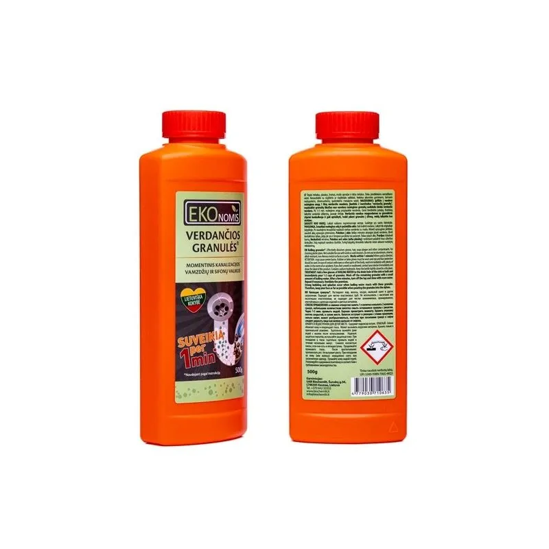 Sifonu un kanalizācijas tīrītājs Ekonomis VERDOŠĀS GRANULAS .500g