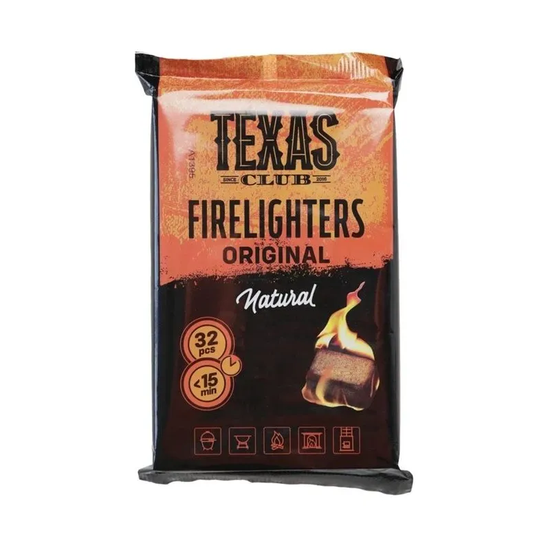 Aizdedzinātāji Texas Club. cietkoksne. 32 gab.