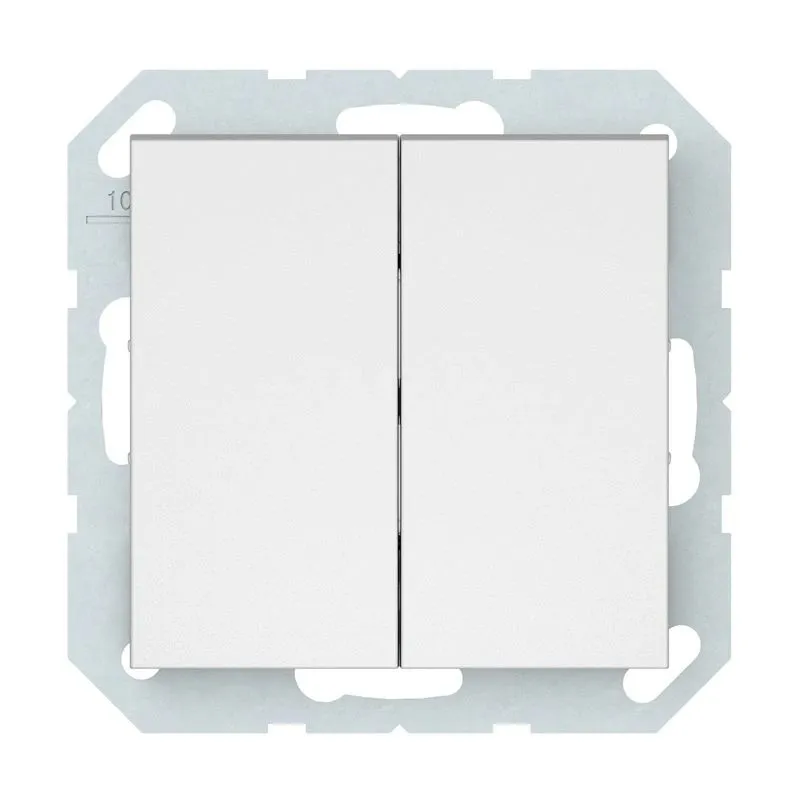 Pogas slēdzis VILMA QR1000. 2 taustiņi, matēts balts.