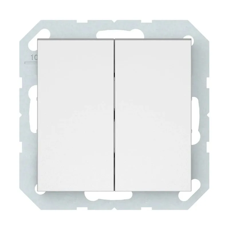 Pogas slēdzis VILMA QR1000. 2 taustiņi, matēts balts.