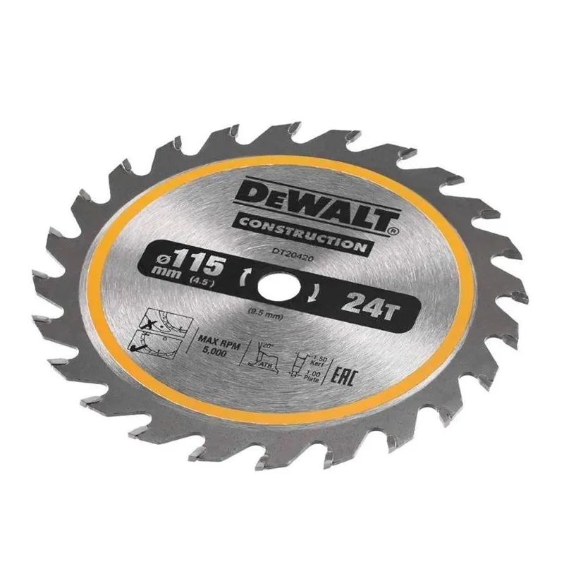 Zāģripa dewalt 115mm 24t