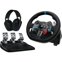 Gaming wheel lgt g29+headph g435 black
