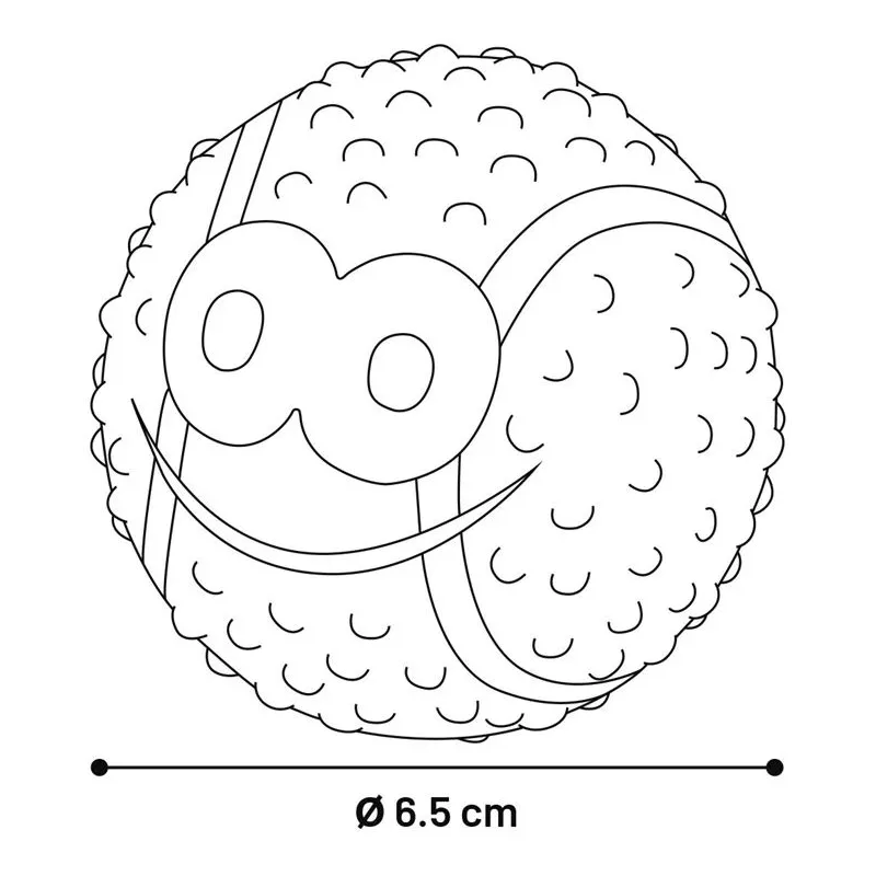 Rotaļlieta sunim. bumba Flamingo. 7 cm. daudzkrāsaina