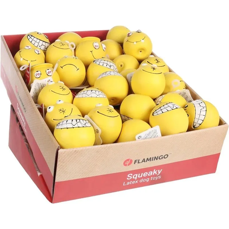 Rotaļlieta sunim. bumba Flamingo. 6 cm. dzeltena krās.