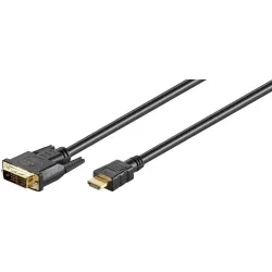 Cable hdmi 19 - dvi-d 18+1 2m m-m