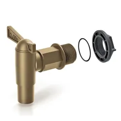 Rainwater tank tap cantap - old gold