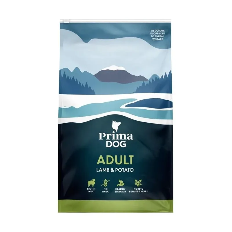 Sausā suņu barība Prima. jēra gaļa-kartupeļi. 3 kg