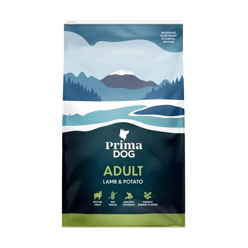Sausā suņu barība Prima. jēra gaļa-kartupeļi. 3 kg