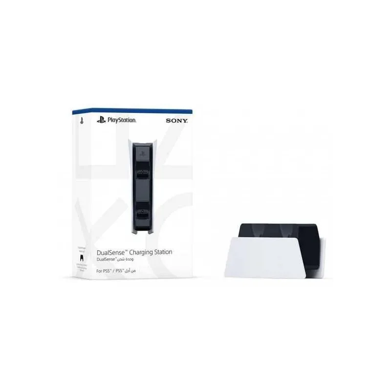 Uzlādes stacija Sony DualSense PS5, balta-melna