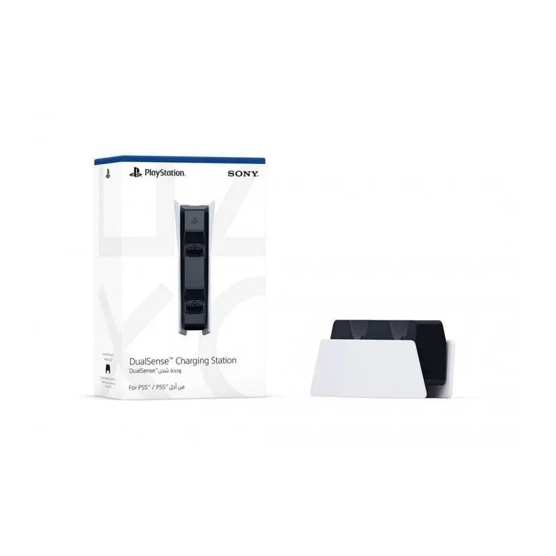 Uzlādes stacija Sony DualSense PS5, balta-melna