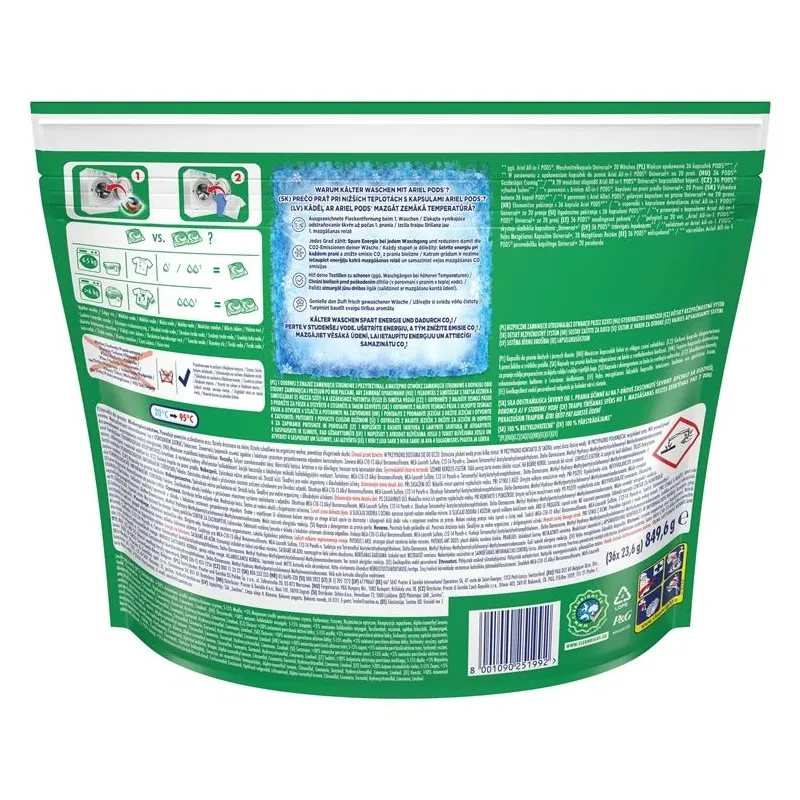 Kapsulas mazgāšanai Ariel Universal+. 36 gab.