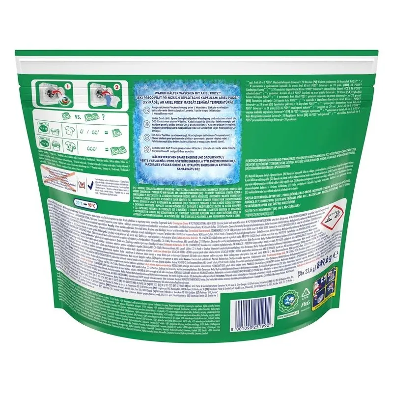 Kapsulas mazgāšanai Ariel Universal+. 36 gab.