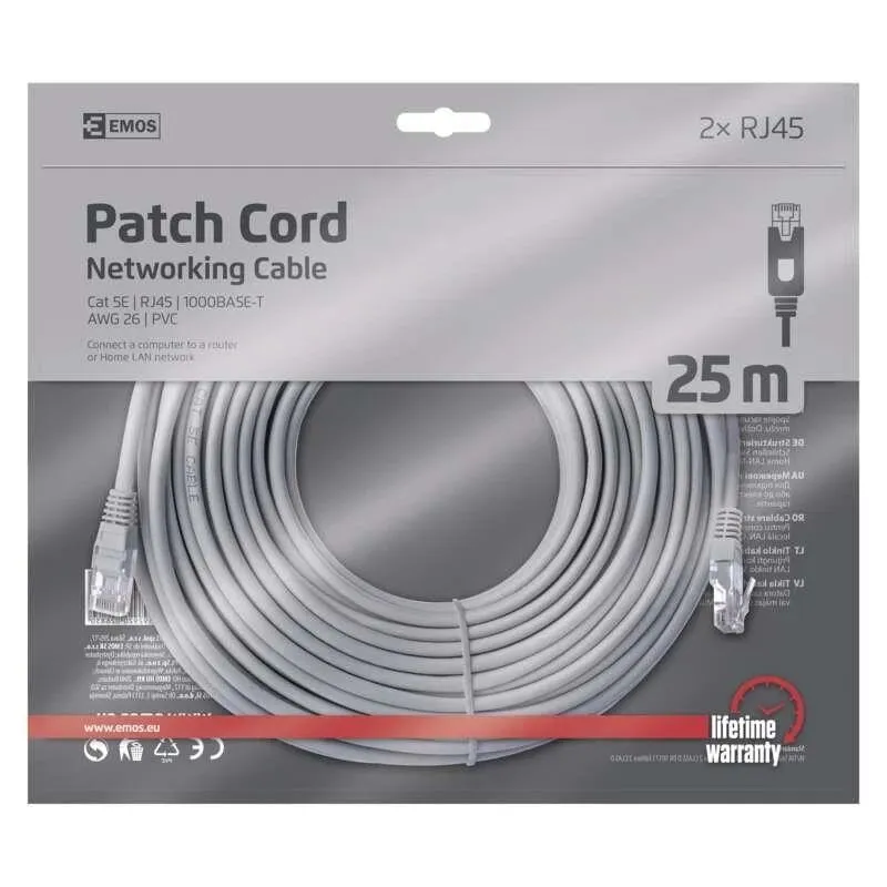 Cable utp cat5e lan 2xrj45 25m