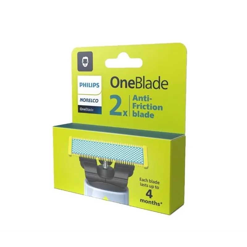 Philips - Replaceable blade ,2 pcs, - QP225-50 OneBlade - Black-Green