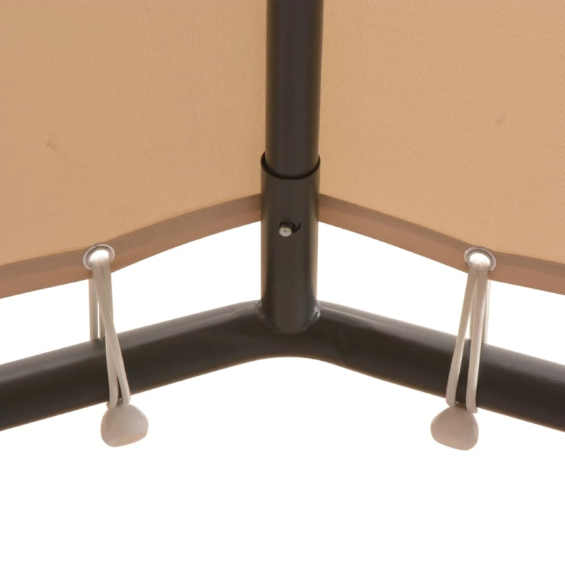 vidaXL dārza nojume, telts, 4x4 m, tērauds, bēša