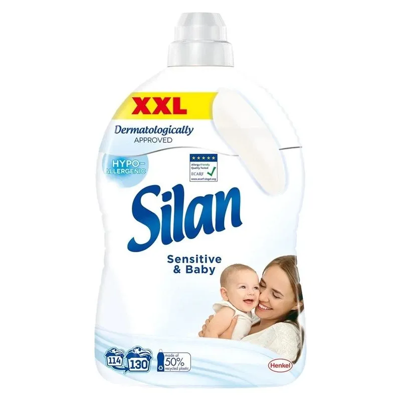 Veļas mīkstinātājs Silan Sensitive & Baby. šķidrums. 2.86 l