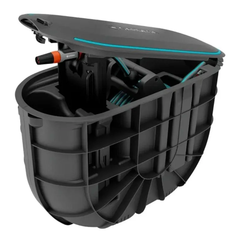 Šļūteņu rullis uzstādītis pazemē Undercover Hose Box RollUp