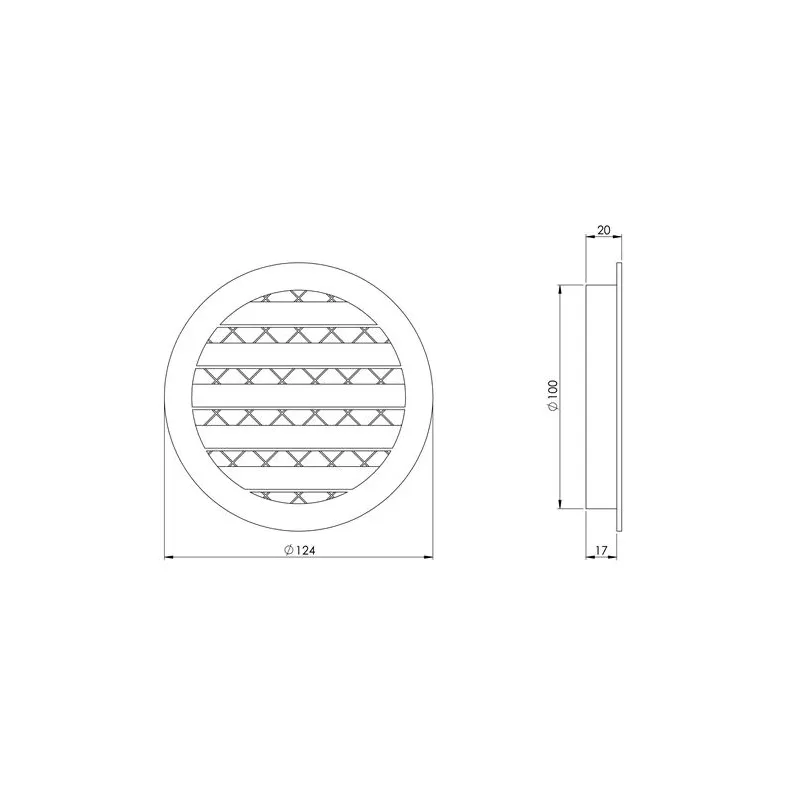 Režģis Europlast MRA100M. 100 mm