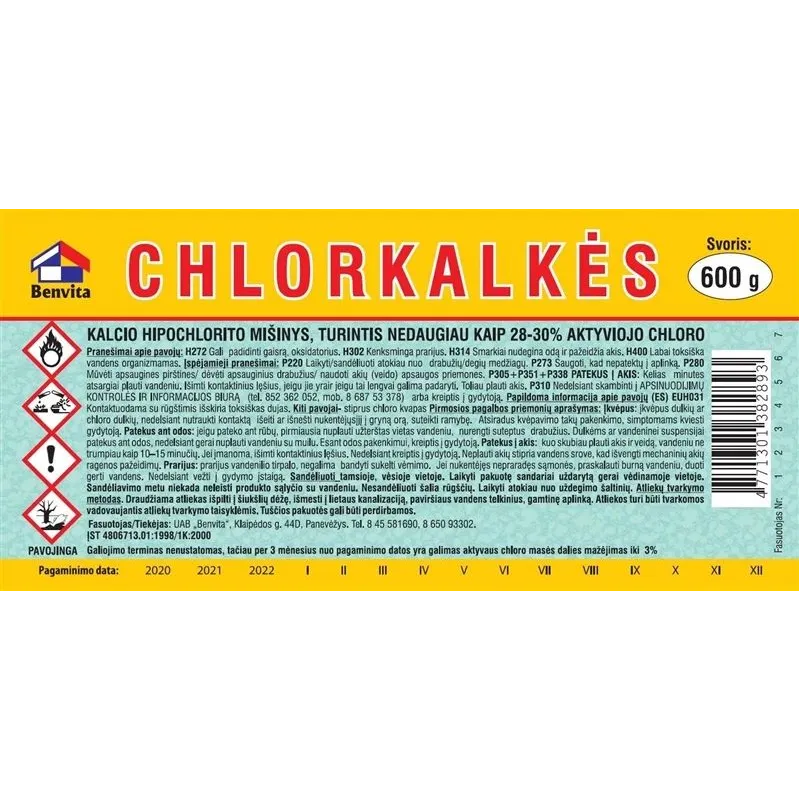 Hlorkaļķi 600g
