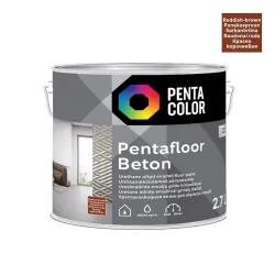 Grīdas krāsas Pentafloor Beton, sarkanbrūnas, 2.7l