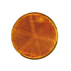 Dzeltenais līmējams atstarotājs, apaļš, DIA 60 mm