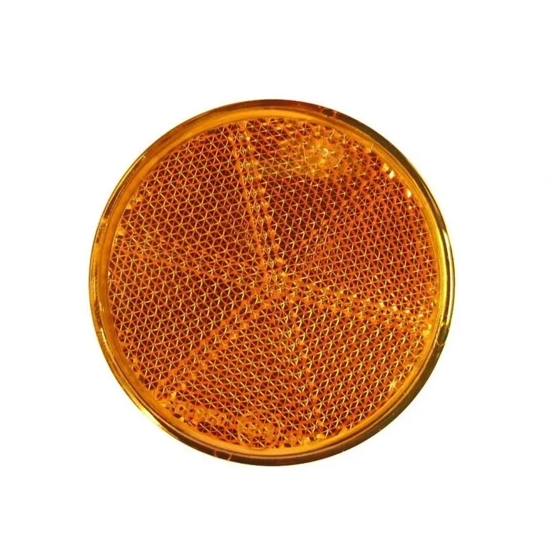 Dzeltenais līmējams atstarotājs, apaļš, DIA 60 mm