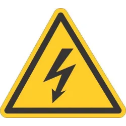 Brīdinājuma zīme. 70x80 mm