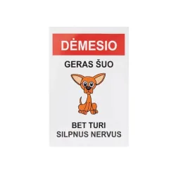 Informācijas zīme. 180x120 mm