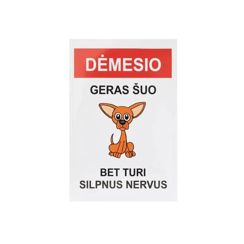 Informācijas zīme. 180x120 mm