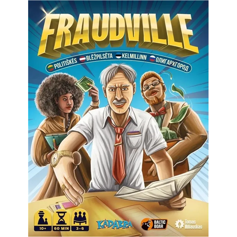Galda spēle Kadabra Fraudville. LT LV EE RUS