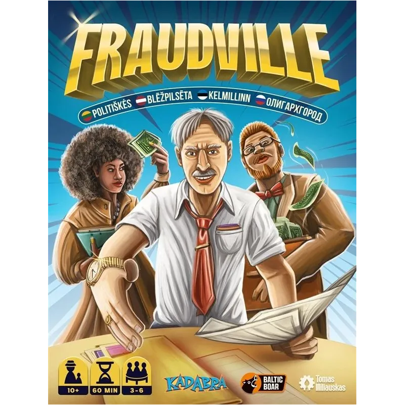 Galda spēle Kadabra Fraudville. LT LV EE RUS