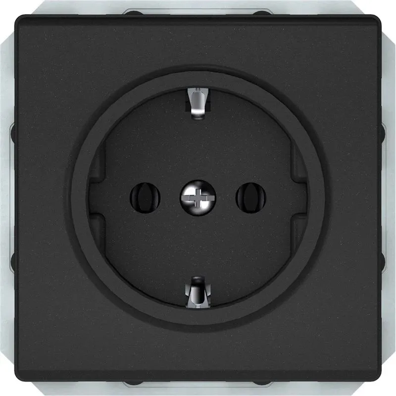 Rozete VILMA ST150. ar zemējumu. matēta melna