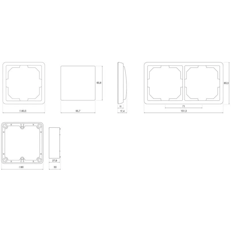 Vienvietīgs rāmis VILMA ST150. matēts melns