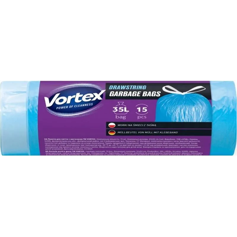 Atkritumu maisi Vortex. 35 l. 15 gab.