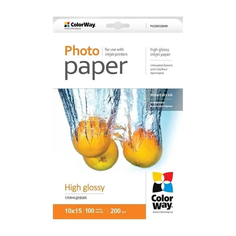 Fotopapīrs colorway glossy 100pcs 10x15
