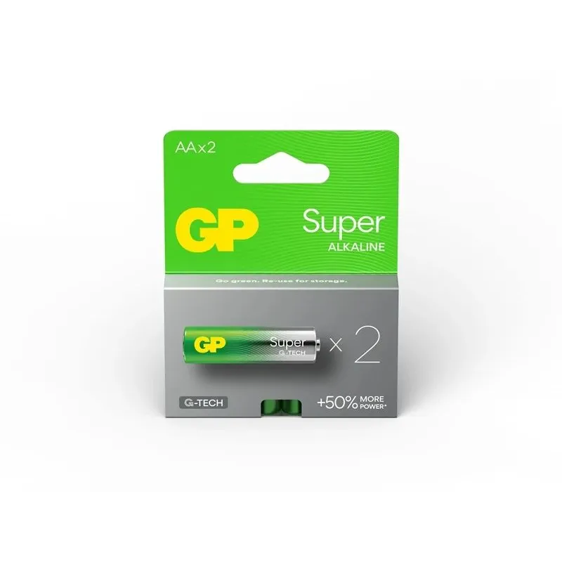 Baterijas GP SUPER ALKALINE AA-LR06 2GAB