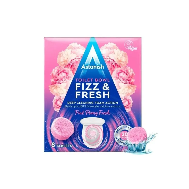 Tualetes tīrīšanas līdzeklis Astonish FIZZ&FRESH. 8 gab.