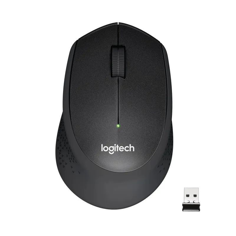 Bezvadu datora pele LOGITECH M330 SILENT, melna