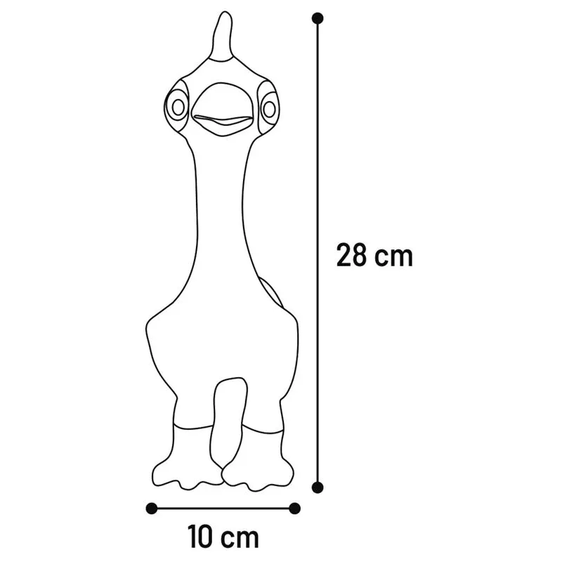 Rotaļlieta sunim. grabulis Flamingo. 28 cm. daudzkrāsaina
