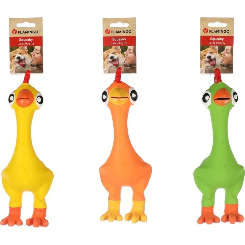 Rotaļlieta sunim. grabulis Flamingo. 28 cm. daudzkrāsaina