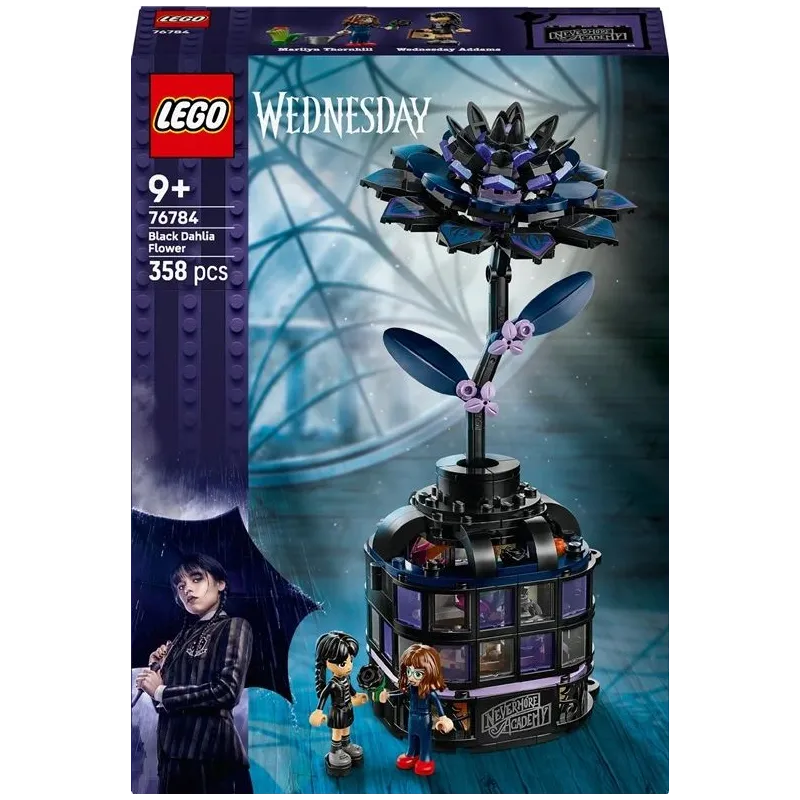 Konstruktors LEGO Wednesday Black Dahlia Flower 76784