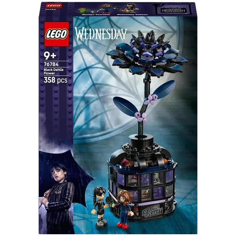 Konstruktors LEGO Wednesday Black Dahlia Flower 76784