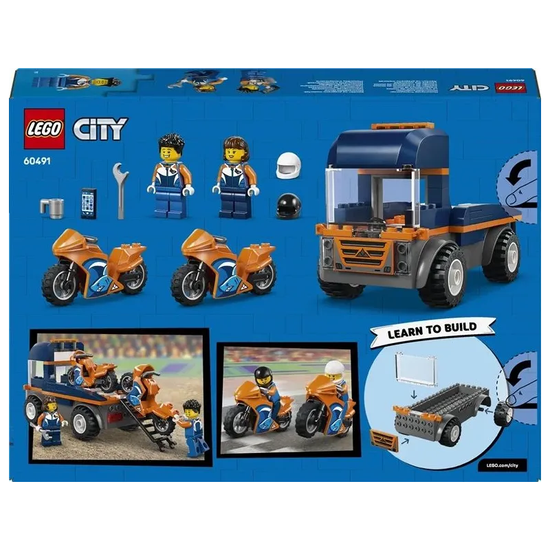LEGO City Motociklu transportieris 60491. 88 gab.