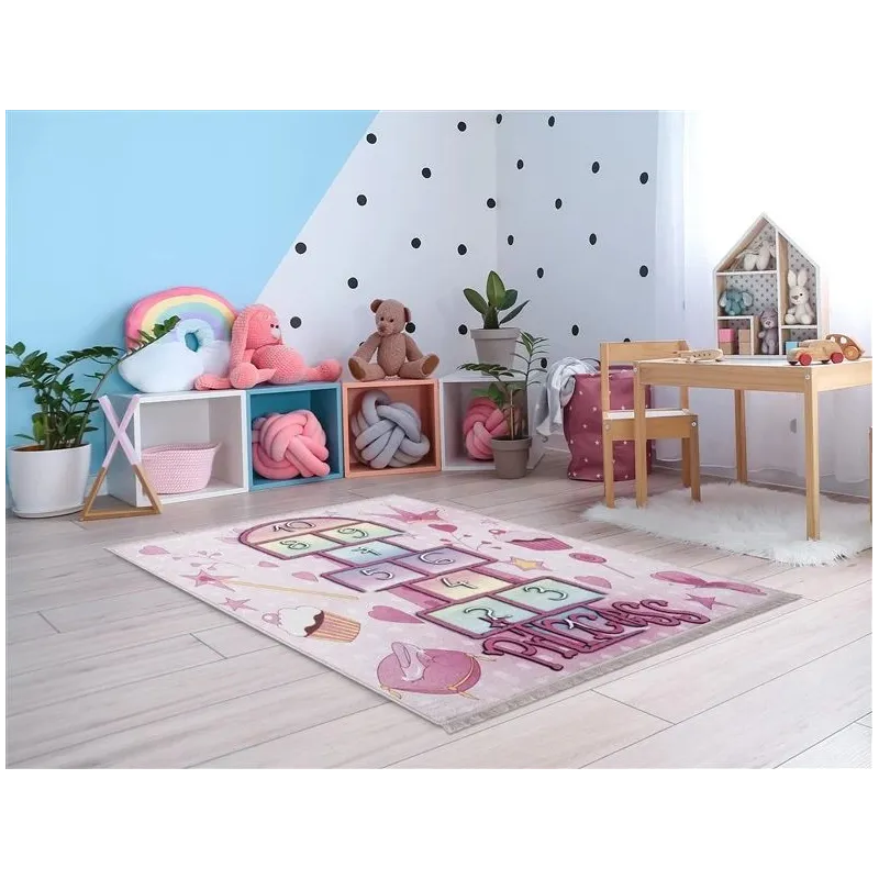 Paklājs iekštelpu Splendid HOPS Printed. rozā. 160 x 120 cm