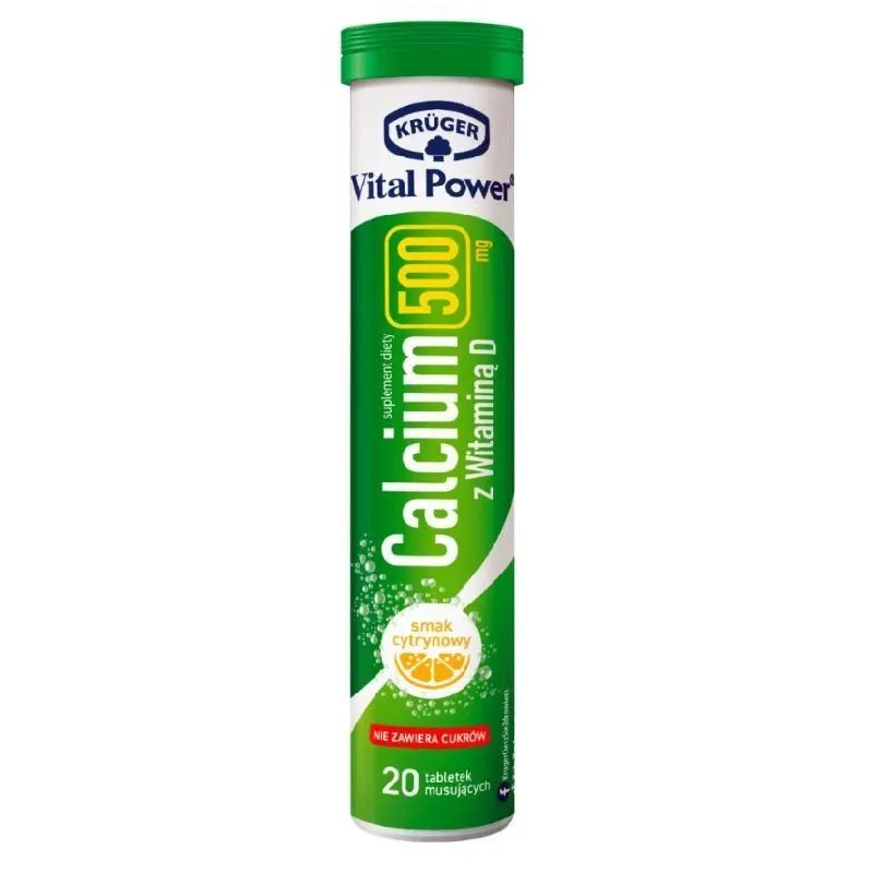 Kalcijs 500 mg ar d vitamīnu 20 tablešu