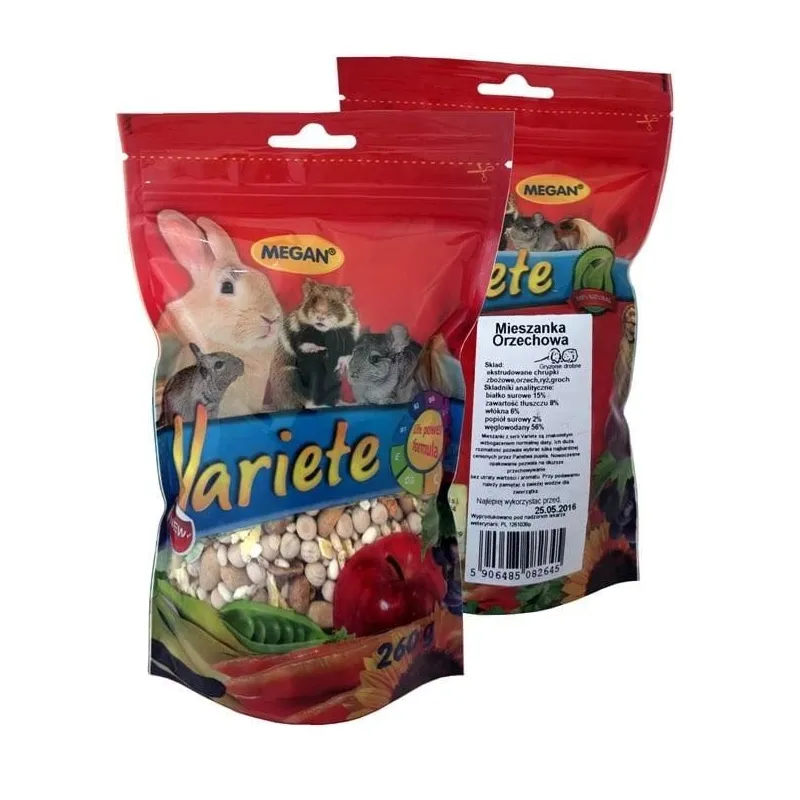 Barība grauzējiem Megan Variete ar riekstiem, 260 gr