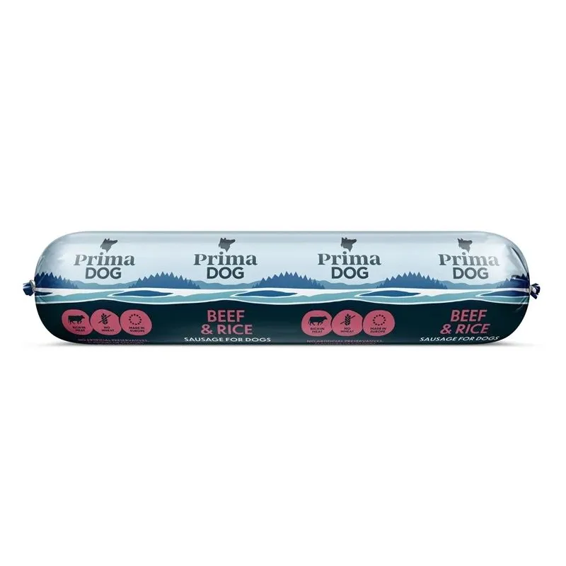 Primadog beef-rice sausage 800 g